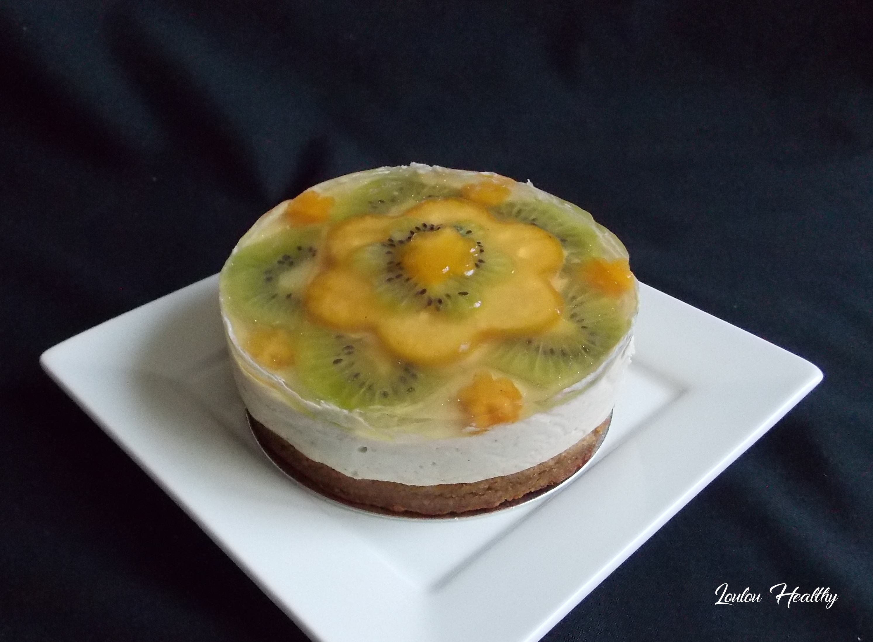 cheese cake noix de cajou, kaki et kiwi4